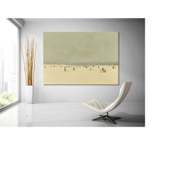 minimalist oil painting landscape canvas print, nature framed large gallery art, minimalist art