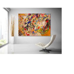 Wassily Kandinsky Composition VII Reproduction, Canvas Wall Art Abstract Wall Decor, Modern Art Printing, Expressionism