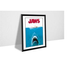 Jaws - Movie Poster No.1 - 1975 Canvas Poster, Wall Art, Wall Decor, Canvas Print, Room Decor, Home Decor, Movie Poster