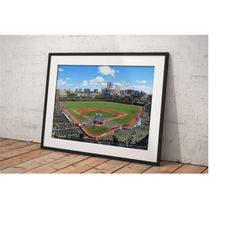 Wrigley Field Chicago Cubs, Poster Framed Room Decor, Home Decor, Movie Poster for Gift, READY TO HANG