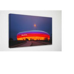 Bayern Munich Wall Art, Allianz Arena Canvas Poster Wall Decor, Canvas Print, Room Decor, Home Decor, Movie Poster for G