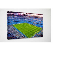 Santiago Bernabeu Poster Real Madrid Canvas Wall Art Wall Decor Room Decor, Home Decor, Movie Poster for Gift READY TO H