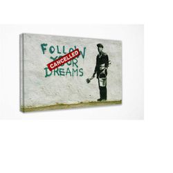 Banksy Wall Art Canvas Print Decor, Canvas Print, Room Decor, Home Decor, Movie Poster for Gift, READY TO HANG