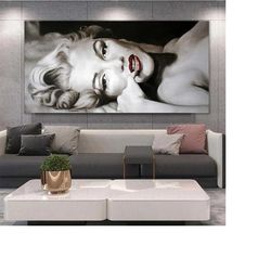 marilyn monroe - sexy female body canvas painting - wall art poster - living room decor