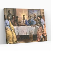 last supper african home decor modern illustration ready wall hanging kidsroom mancave gift canvas wall art painting pri
