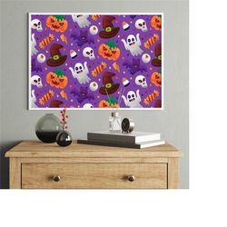 halloween funny wall art, halloween decor, halloween candy poster, happy halloween ghost wall art, wall decor, pumpkin h