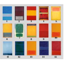 custom set of 3 mark rothko wall art, create your own canvas set, choose 3 of from rothko's 60 artworks, leave a message