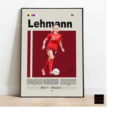 Alisha Lehmann Poster Digital Download, USWNT Poster, Aston Villa Poster, Football Player Poster, Soccer Wall Art, Sport