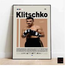 wladimir klitschko boxing poster digital download, sports poster, boxing wall dcor, mid-century modern sports art, motiv