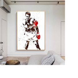 133 1 muhammad ali canvas - motivational art - boxer canvas - boxing wall art - boxing gloves - gym canvas - sports wall