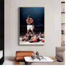 133 4 muhammad ali canvas - motivational art - boxer canvas - boxing wall art - boxing gloves - gym canvas - sports wall