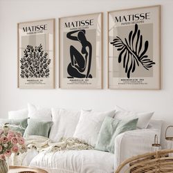 Set of 3 Henri Matisse Print, Matisse, Museum Poster, Vintage Gallery Wall, Gallery Wall Art, Set of 3, -1