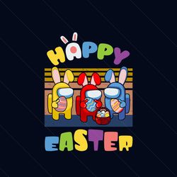 Happy Easter Vintage Among Us Svg, Easter Day Svg, Easter Day Among Us Svg, Among Us Svg, Game Svg, Gamer Svg, Gaming Sv