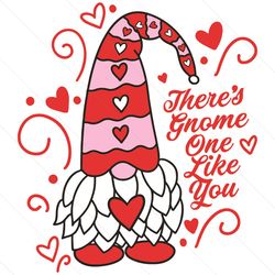 Cute Gnome Valentines Svg, Valentine Svg, There Is Gnome One Like You Svg, Gnome Svg, Gnome Valentine Svg, Gnome Love Sv
