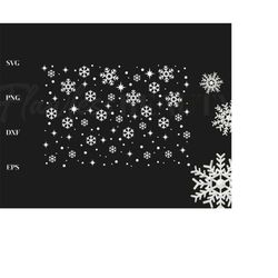 Falling Snowflake Svg, Snowflake Background Svg, Winter Pattern Png, Christmas Svg, Holiday File in SVG, New Year Graphi