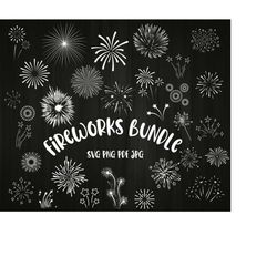 Christmas Fireworks SVG bundle,  New year svg, silhouette, 4th Of July Png Bundle Fireworks, Cricut JPG, Happy New Year,