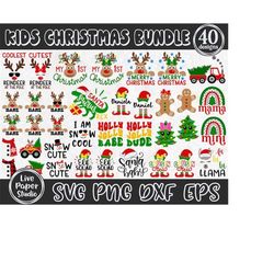Christmas SVG Bundle, Kids Christmas SVG, Christmas SVG Kids, My First Christmas Svg, Christmas Reindeer Png, Elf, Digit