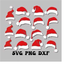 santa hat svg, christmas hat svg, elf hat svg, christmas hat svg file, santa hat svg bundle, santa hat png bundle, santa