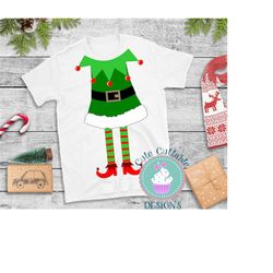 Girl Elf svg Ugly Christmas sweater, Christmas SVG, Elf suit svg, Elf body svg, Elf legs elf costume funny Cut file Eps