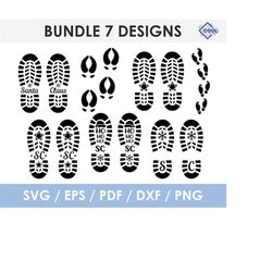 Christmas footprint bundle, santa boot SVG, festive footprints SVG, elf shoe print SVG, reindeer track svg, santa shoe s