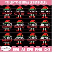 Christmas Svg bundle, Christmas Family SVG, I&39m the Boss Elf Svg, I&39m the Funny Elf, Family Christmas Svg, family ch