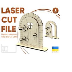 Elf door - laser cut file, Fairy door SVG digital file