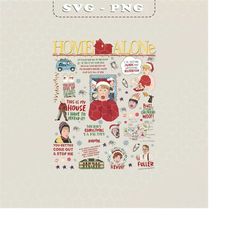 Retro Home Alone Png, Funny Home Alone Movie Png, Home Alone Christmas Png, Xmas Movie Png, Funny Kevin Christmas Png, C