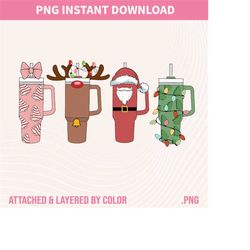 Retro Obsessive Cup Disorder Christmas PNG, OCD Lover Christmas Png,Funny Christmas Cup Png Sublimation Download, Christ
