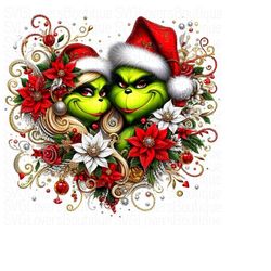 Tis The Season Png, Christmas Grinch Png, Grinchmas Png, Retro Santa Hat Png, Christmas Gifts, Tis The Season Clipart, D