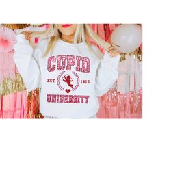 Faux Sequin Png Cupid University PNG, Valentine PNG, Valentines Day T Shirt Design, Love, Cupid, Heart, PNG, Digital Dow