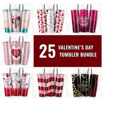 valentine tumbler wrap bundle, valentine sublimation designs, valentine tumbler png, valentines day tumbler wrap, valent