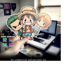 One Piece clipart Bundle, Monkey D. Luffy Png, Anime svg bundle