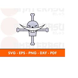 One Piece Whitebeard Pirates Emblem - SVG PNG PDF Eps Dxf Digital Download for Crafting, Fan Art and Decor, Anime Lover