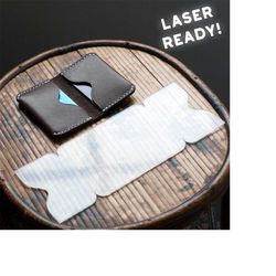Leather One Piece Card holder Digital Pattern For LASER CUTTING - Laser Ready Files (Ai, Pdf, Eps, Svg)