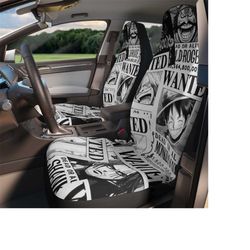 Unique Anime Car Seat Covers - Anime Gifts - Car Accessories - Anime svg - Anime Patch Car Seat - One Piece - Attack On