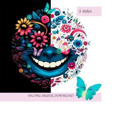 Smiley face svg I sublimation designs with butterfly svg, sunflower svg, daisy svg, wildflower svg I wall collage kit, o