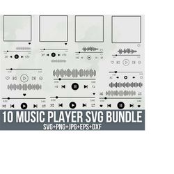 Music player svg Bundle, Music player cut files, Acrylic Song Art, Album Song Cover, Play Buttons Svg, Song Player Svg,