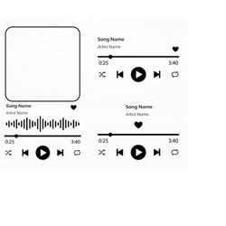 Music Player Svg Bundle Spotify Svg Music Svg Png Play Buttons Svg  Music Player Display Audio Control Svg Digital Downl