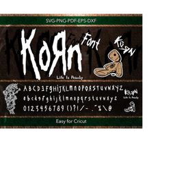 Rock Font svg, Metal Rock Font svg, Korn Shirt Svg, Korn Font, Cricut svg, Metal Font, Music svg, Korn Custom, Korn, Met