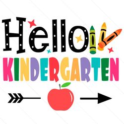 Hello Kindergarten Svg