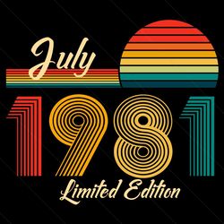 July 1981 Limited Edition Svg