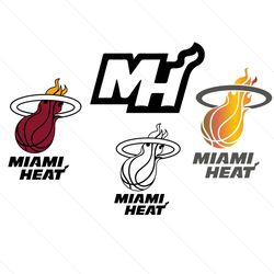 Miami Heat Logo Bundle SVG PNG, NBA Svg, Miami Heat Svg, Miami Svg
