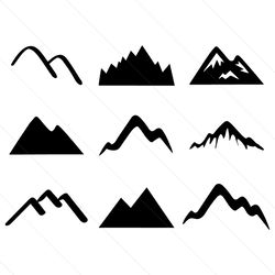 Mountains SVG, Mountains DXF, Mountain SVG, Mountain Cut File,