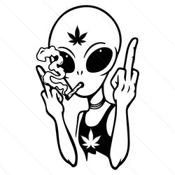 Alien Weed Svg, Alien Cannabis Svg, Alien High Svg, Marijuana Svg, Alien Svg, Weed Svg