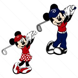 Minnie Mouse Play Golf svg, Mickey Mouse Golf svg