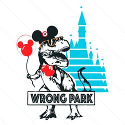 Wrong Park Dinosaur SVG PNG, Disney Svg, Mickey TRex Svg, Dinosaur Svg
