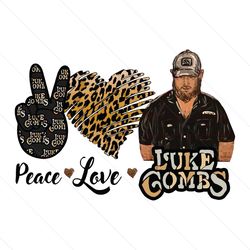 Peace Love Luke Combs Png, Country Music Lover Png, Christmas Funny