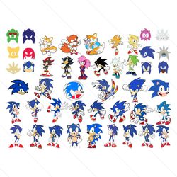 Sonic The Hedgehog Bundle SVG PNG, Cartoon Svg, Sonic Svg