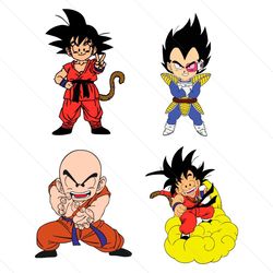 Dragon Ball Z Svg Bundle, Vegeta Svg, Son Goku Svg, Cadic Svg,