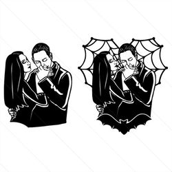 The Addams Family Bundle SVG Silhouette, Movies Svg, Gomez Addams